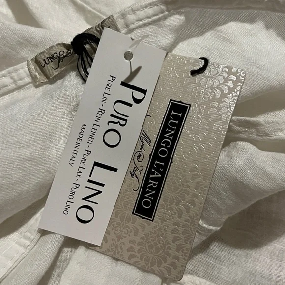 LUNGO L'ARNO Lagenlook pure linen pink tunic dress size XL NWT - Picture 6 of 6